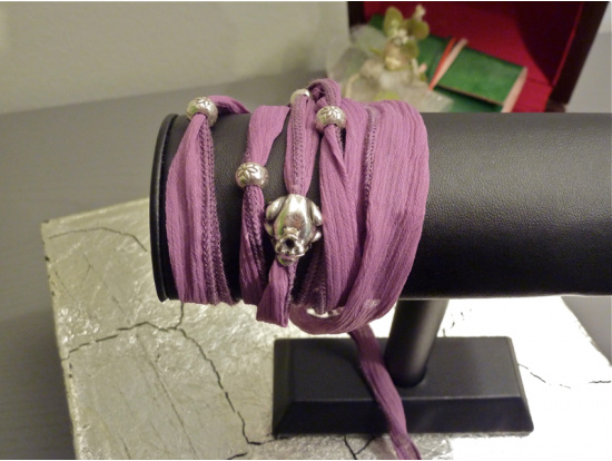 Stoffarmband lila