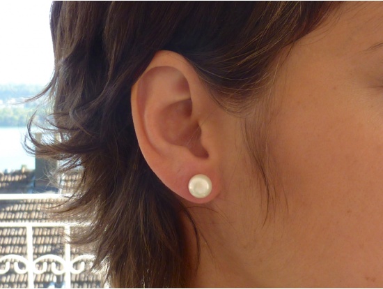 Ohrstecker Süsswasser-Perlen