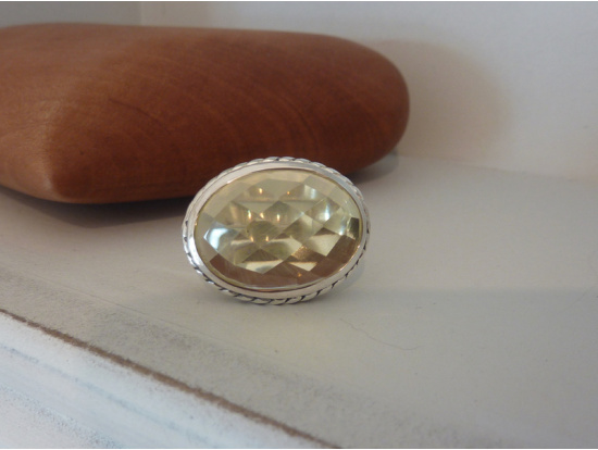 Ring "Weekend", Lemon Quarz