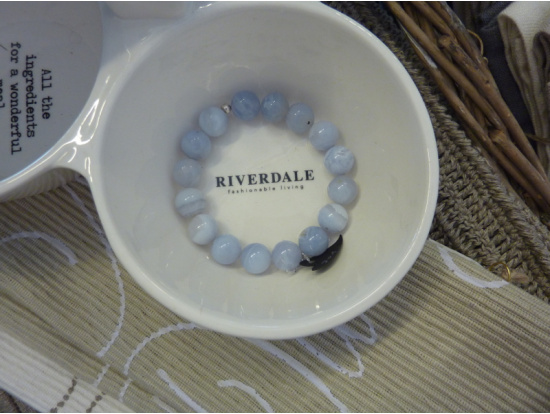 Chalcedon-Armband, 12mm Kugeln
