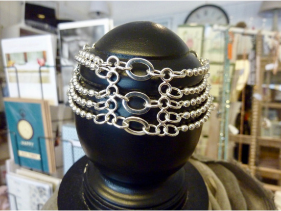Silber-Armband 5-reihig