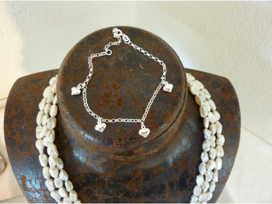 Silber-Armband mit Silberherzli