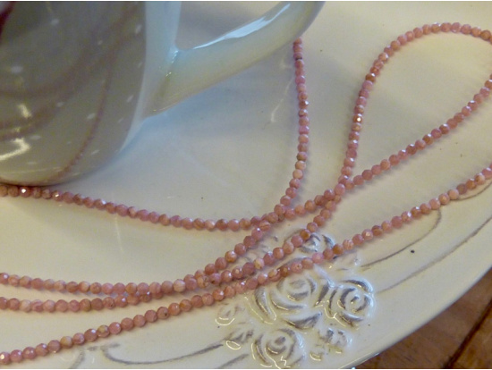 Rhodochrosit-Kette 90cm lang