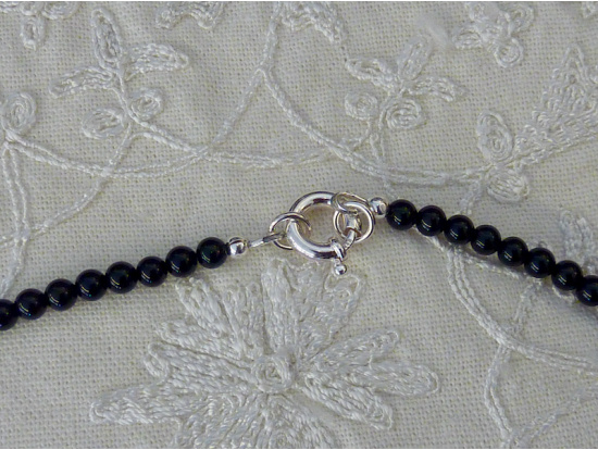 Onyx-Kette kurz, 4mm Kugeln